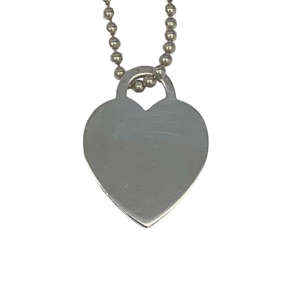 TIFFANY Co to Necklace Choker Heart Ball Chain Pendant Sterling Silver